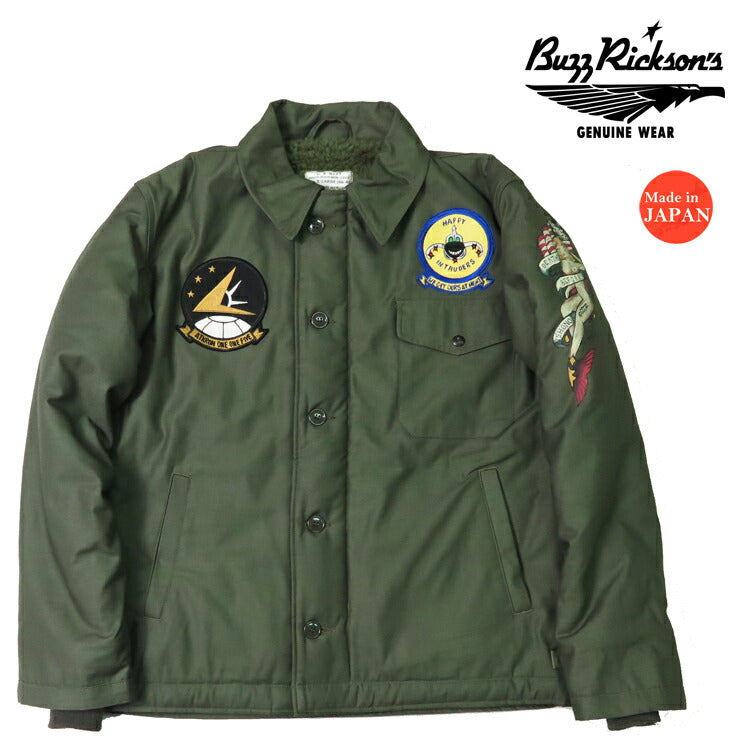 バズリクソンズ Buzz Rickson's A-2 デッキジャケット HANDPAINT "VA-115" ヘビーコットンバックサテン BR15581