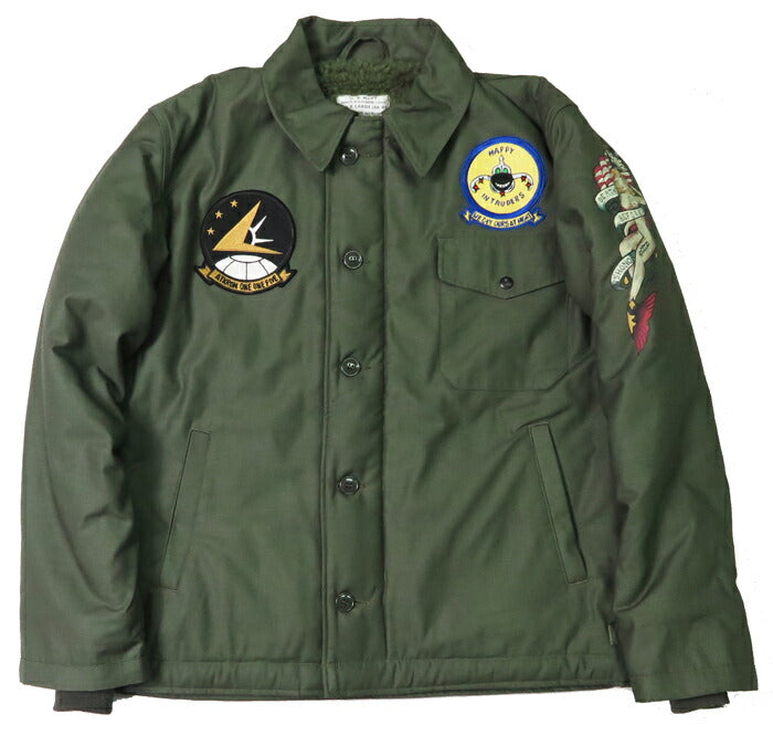 バズリクソンズ Buzz Rickson's A-2 デッキジャケット HANDPAINT "VA-115" ヘビーコットンバックサテン BR15581
