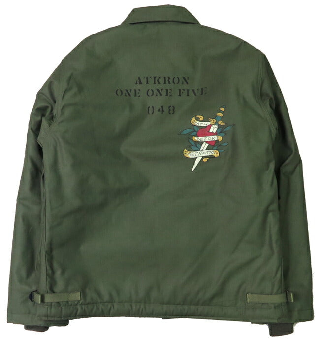 バズリクソンズ Buzz Rickson's A-2 デッキジャケット HANDPAINT "VA-115" ヘビーコットンバックサテン BR15581