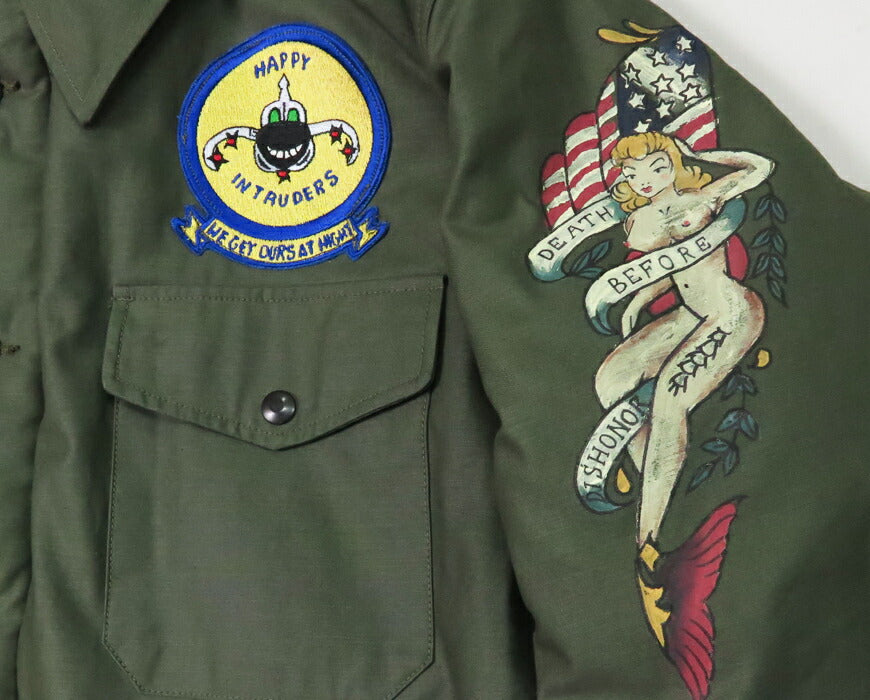 バズリクソンズ Buzz Rickson's A-2 デッキジャケット HANDPAINT "VA-115" ヘビーコットンバックサテン BR15581