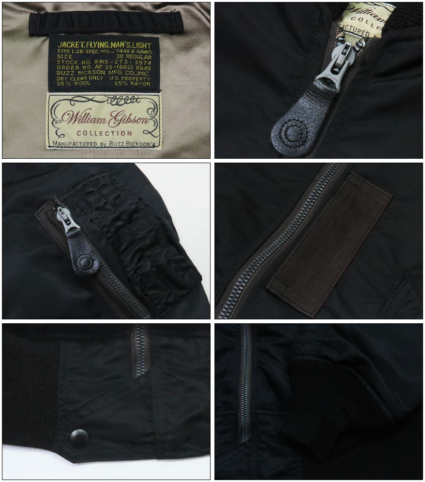 バズリクソンズ Buzz Rickson's WILLIAM GIBSON BLACK L-2B ブラック ウィリアムギブソン BR15625