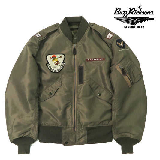 バズリクソンズ Buzz Rickson's Type L-2 “REED PRODUCTS, INC.” 66th FTR. INTCP.SQ. フライト ジャケット ミリタリー BR15742