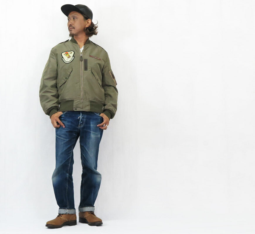 バズリクソンズ Buzz Rickson's Type L-2 “REED PRODUCTS, INC.” 66th FTR. INTCP.SQ. フライト ジャケット ミリタリー BR15742