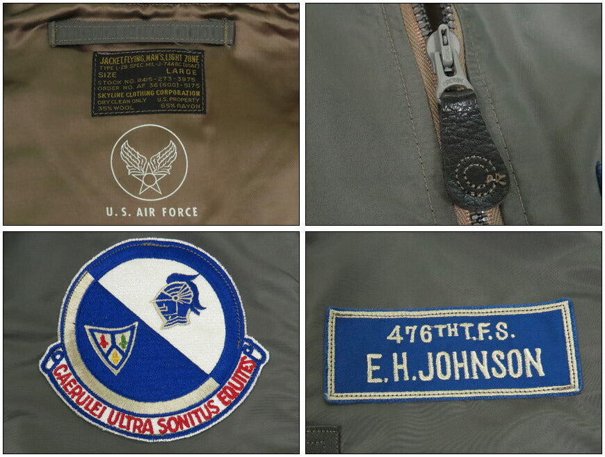バズリクソンズ Buzz Rickson's Type L-2B “SKYLINE CLOTHING CORPORATION” 746th TAC. FTR. SQ. フライト ジャケット ミリタリー BR15743