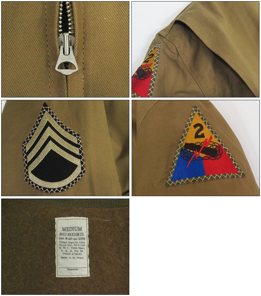バズリクソンズ Buzz Rickson's แจ็กเก็ตแทนเกอร์ กระเป๋าแพตช์ รุ่นที่ 2 ARMOR DIVISION BR15751