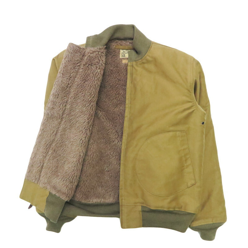 バズリクソンズ Buzz Rickson's ジップ デッキジャケット アルパカ・ウールパイルライニング Type DECK ZIP NAVY DEPARTMENT BR15759