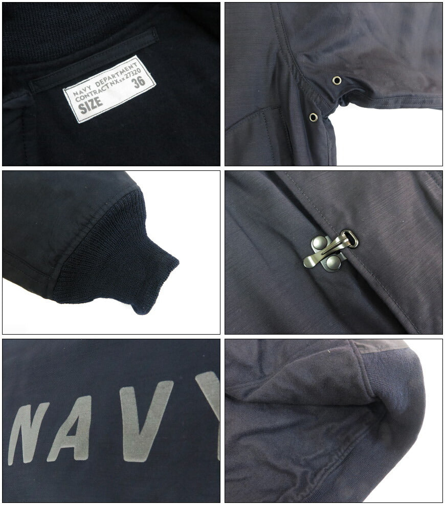 バズリクソンズ Buzz Rickson's フック デッキジャケット Type DECK HOOK “RAYON COTTON VERSION NAVY DEPARTMENT” BR15762