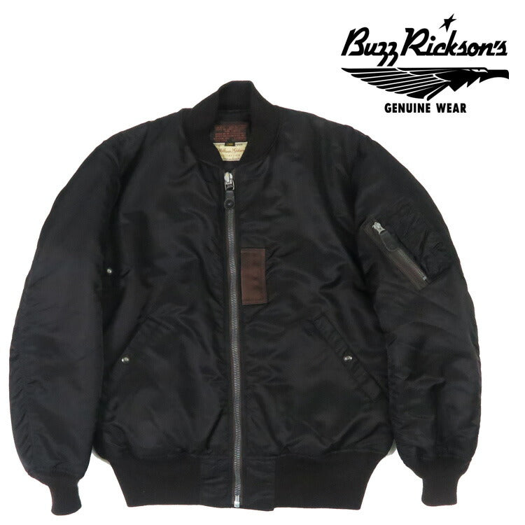 バズリクソンズ Buzz Rickson's フライトジャケット BLACK MA-1 ロング丈 1st Model Albert Turner アルバートターナー  William Gibson ウィリアムギブソン BR15772