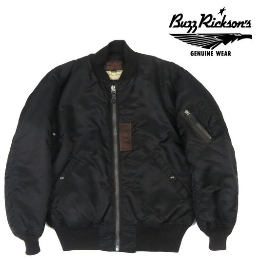 バズリクソンズ Buzz Rickson's フライトジャケット BLACK MA-1 ロング丈 1st Model Albert Turner アルバートターナー  William Gibson ウィリアムギブソン BR15772