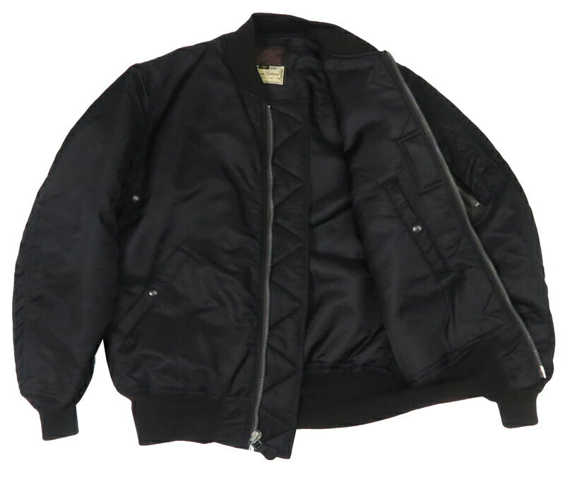 バズリクソンズ Buzz Rickson's フライトジャケット BLACK MA-1 ロング丈 1st Model Albert Turner アルバートターナー  William Gibson ウィリアムギブソン BR15772