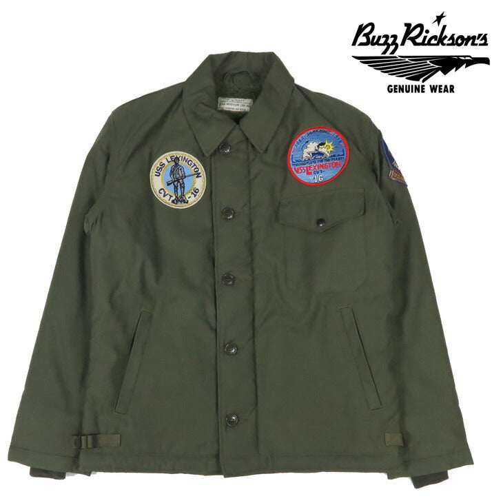 バズリクソンズ Buzz Rickson's A-2 デッキジャケット U.S.NAVY パッチモデル CVT-16 USS LEXINGTON BR15805