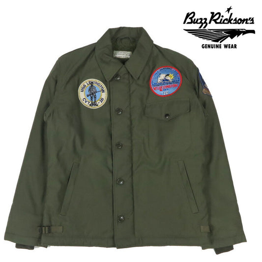 バズリクソンズ Buzz Rickson's A-2 デッキジャケット U.S.NAVY パッチモデル CVT-16 USS LEXINGTON BR15805