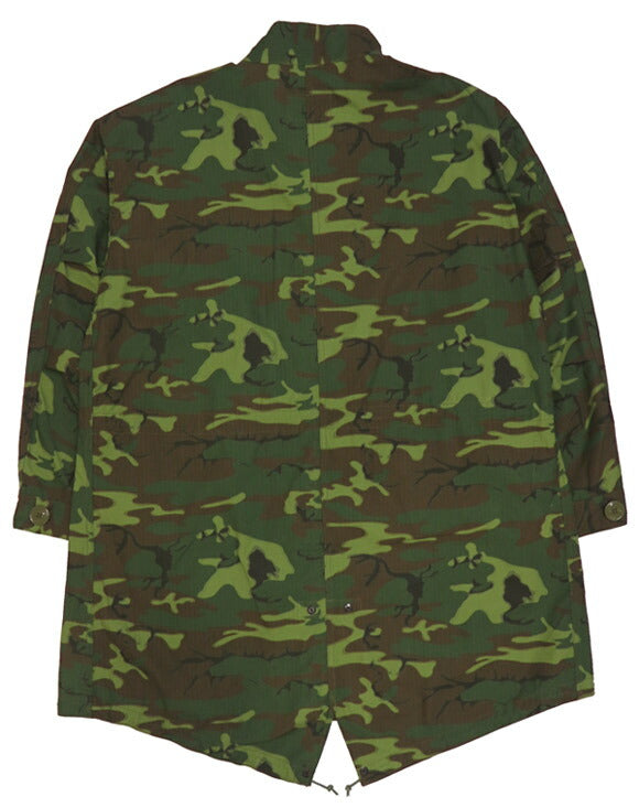バズリクソンズ Buzz Rickson's カモフラ柄 M-65 フード無し仕様 シェルパーカー CAMOUFLAGE WATER REPELLENT CIVILIAN MODEL モッズコート BR15837