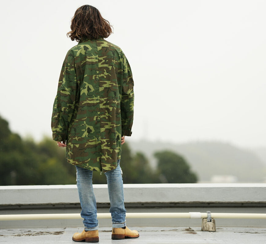 バズリクソンズ Buzz Rickson's カモフラ柄 M-65 フード無し仕様 シェルパーカー CAMOUFLAGE WATER REPELLENT CIVILIAN MODEL モッズコート BR15837
