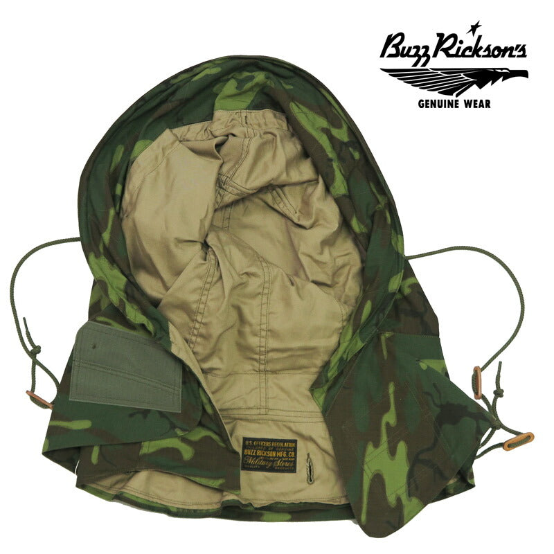 バズリクソンズ Buzz Rickson's カモフラ柄 M-65専用 フード CAMOUFLAGE WATER REPELLENT CIVILIAN MODEL モッズコート BR15845