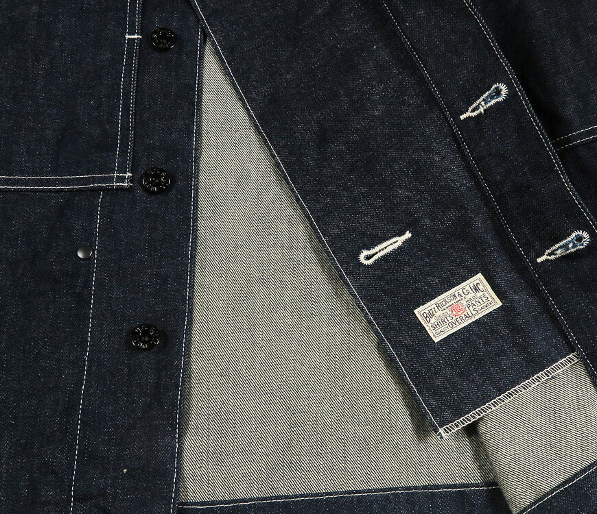 バズリクソンズ Buzz Rickson's U.S. MARINE CORPS M-1944 デニム ユーティリティ ジャケット カバーオール DENIM CIVILIAN UTILITY JACKET BR15886 【2026年秋冬新作】
