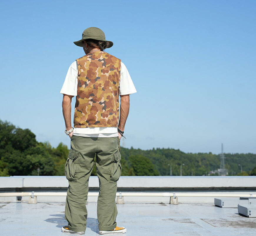 バズリクソンズ Buzz Rickson's ミッチェルパターン カモフラージュ シビリアンベスト CAMO VEST BR15942 【2026年秋冬新作】
