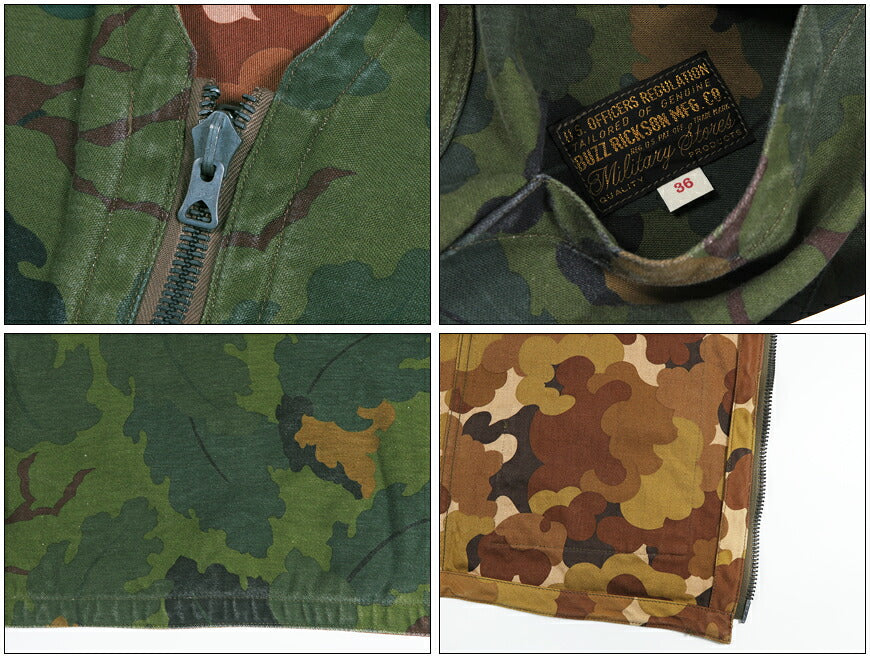 バズリクソンズ Buzz Rickson's ミッチェルパターン カモフラージュ シビリアンベスト CAMO VEST BR15942 【2026年秋冬新作】