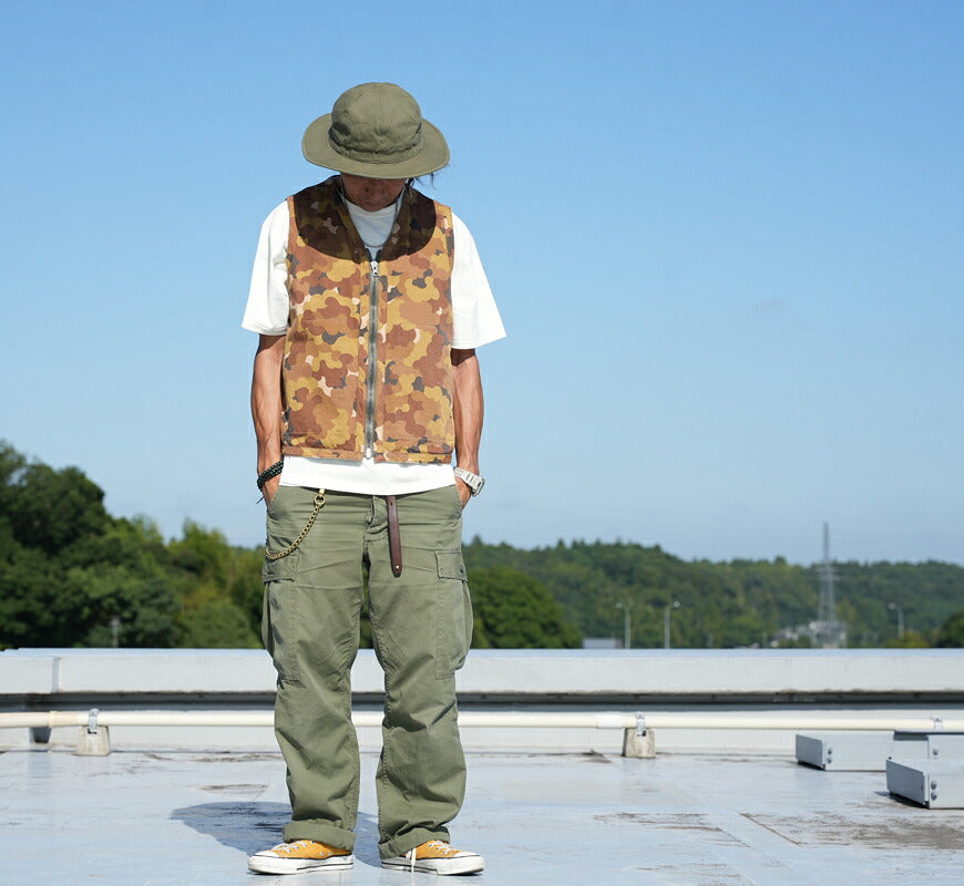バズリクソンズ Buzz Rickson's ミッチェルパターン カモフラージュ シビリアンベスト CAMO VEST BR15942 【2026年秋冬新作】