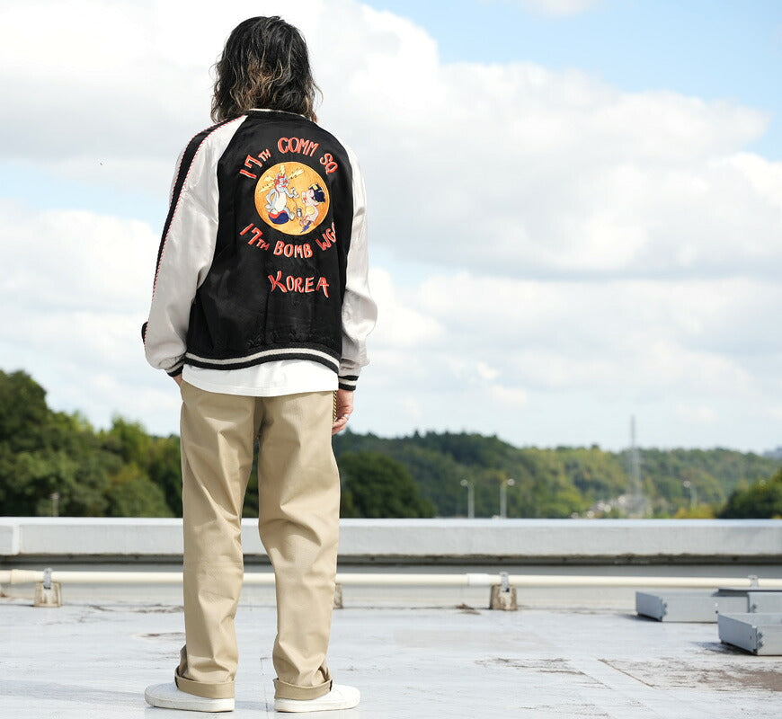 バズリクソンズ BUZZ RICKSON'S × 港商 リバーシブル アセテート サテン スカジャン SPECIAL EDITION 17TH COMM SQ & 17TH BOMB WG(L) スーベニア スーヴェニア ジャケット ジャンパー BR16009 【2026年秋冬新作】