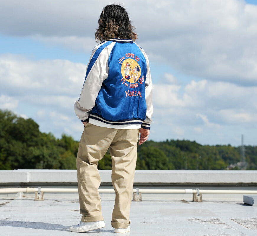 バズリクソンズ BUZZ RICKSON'S × 港商 リバーシブル アセテート サテン スカジャン SPECIAL EDITION 17TH COMM SQ & 17TH BOMB WG(L) スーベニア スーヴェニア ジャケット ジャンパー BR16009 【2026年秋冬新作】