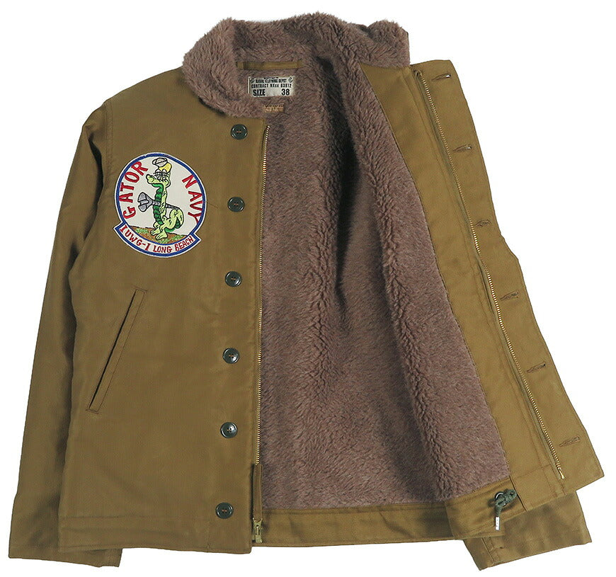 バズリクソンズ Buzz Rickson's デッキジャケット N-1 ワッペン/ステンシルプリント "GATOR NAVY" NAVAL CLOTHING DEPOT DEMOTEX-ED BR16014 【2026年秋冬新作】