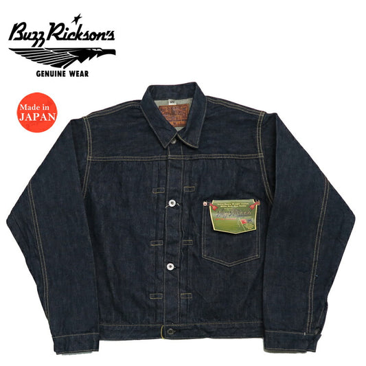 Buzz Rickson's 13.6oz Denim Jacket 1st Type WWII Model One Wash BR16041
