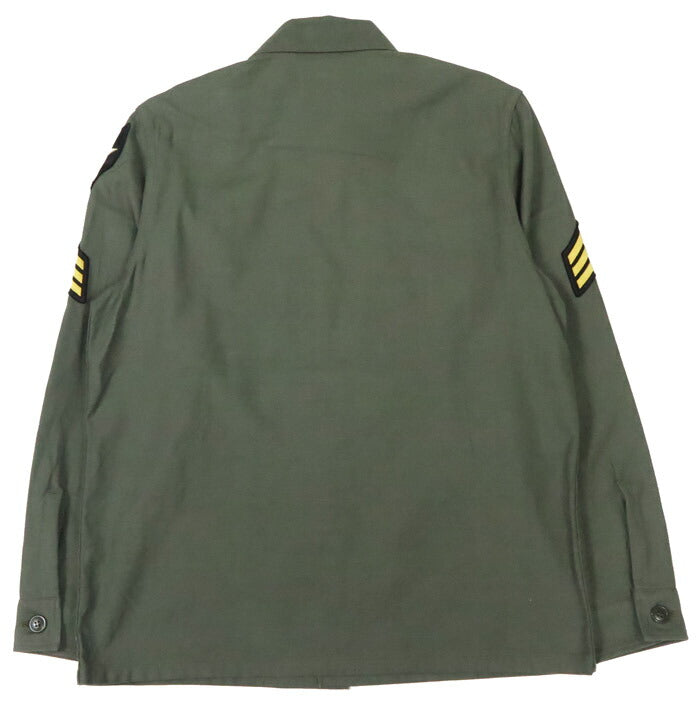 バズリクソンズ Buzz Rickson's OG-107 コットンサテン ミリタリー ユーティリティ シャツ 長袖 SHADE107 DEMILITARIZED ZONE ジョンレノン JOHN LENNON BR29586