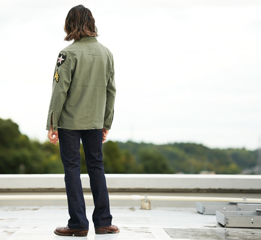 バズリクソンズ Buzz Rickson's OG-107 コットンサテン ミリタリー ユーティリティ シャツ 長袖 SHADE107 DEMILITARIZED ZONE ジョンレノン JOHN LENNON BR29586