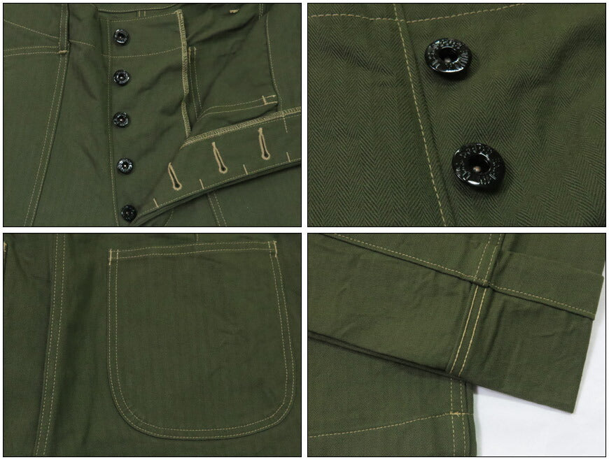 バズリクソンズ Buzz Rickson's M-1941 U.S. MARINE CORPS ヘリンボーン パンツ ショートレングス BR42534