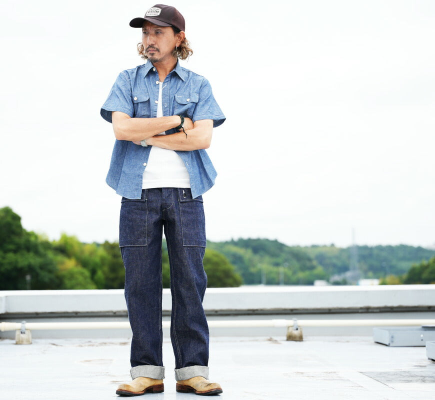 バズリクソンズ Buzz Rickson's M-1944 デニム トラウザーズ ミリタリー パンツ U.S. MARINE CORPS DENIM CIV. PANTS SHORT LENGTH BR42637 【2026年春夏新作】