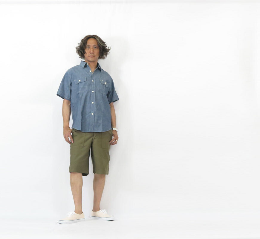 バズリクソンズ BUZZ RICKSON'S QM SHADE 107 TYPE 1 コットンサテン ショートパンツ OLIVE GREEN ショーツ BR51735