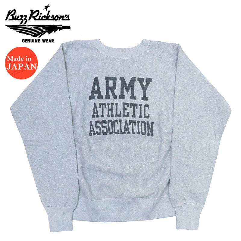 バズリクソンズ BUZZ RICKSON'S ホリゾンタル・ニッティング クルーネック スウェット トレーナー HORIZONTAL KNITTING SWEAT SHIRTS “ARMY ATHLETIC ASSOCIATION” BR69431