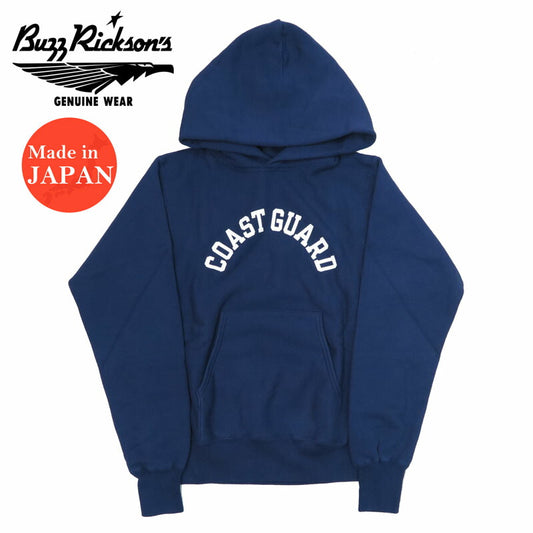 BUZZ RICKSON'S Long Sleeve Horizontal Knitting Sweat Hoodie "COAST GUARD" BR69443