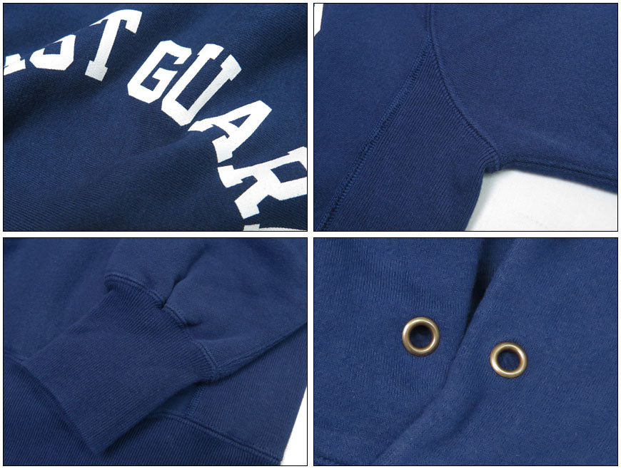 バズリクソンズ BUZZ RICKSON'S 長袖 ホリゾンタル・ニッティング スウェット パーカー HORIZONTAL KNITTING SWEAT PARKA “CORST GUARD” BR69443