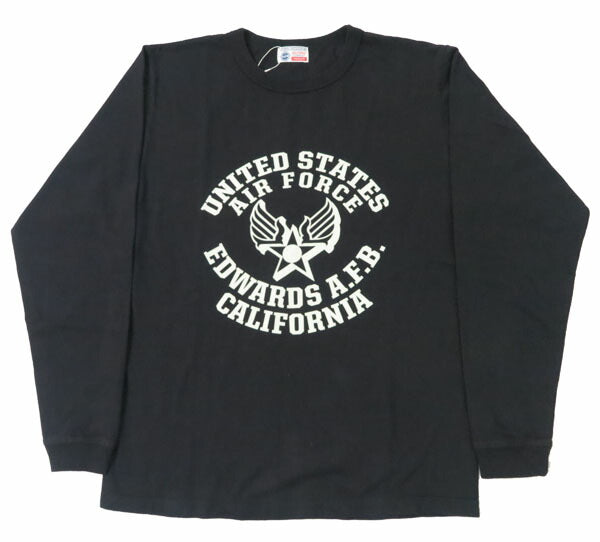 บัซ ริคสันส์ BUZZ RICKSON'S เสื้อยืดแขนยาว พิมพ์ "EDWARDS" ผลิตในสหรัฐอเมริกา BR69508