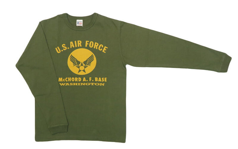 バズリクソンズ BUZZ RICKSON'S 長袖 Tシャツ プリント "U.S. AIR FORCE McCHORD A.F.BASE" MADE IN USA BR69626