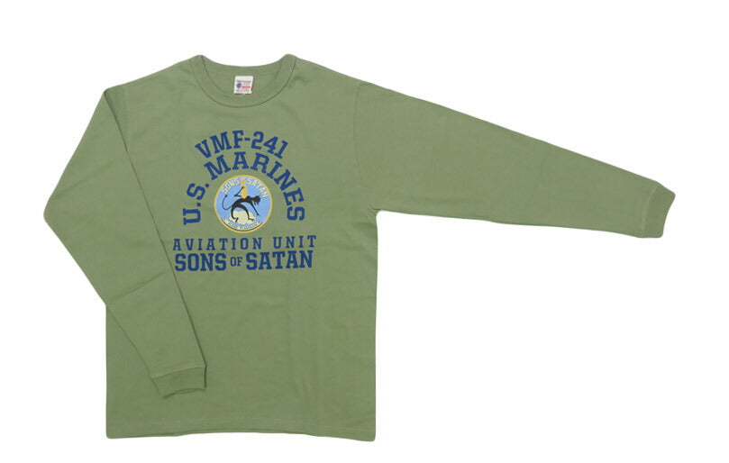 バズリクソンズ BUZZ RICKSON'S 長袖 Tシャツ プリント "VMF-241 SONS OF SATAN" MADE IN USA BR69627