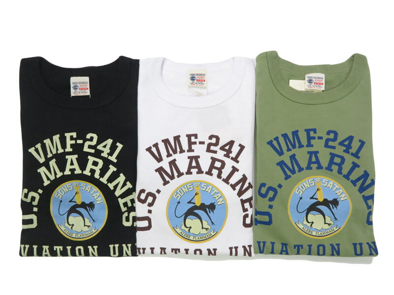 バズリクソンズ BUZZ RICKSON'S 長袖 Tシャツ プリント "VMF-241 SONS OF SATAN" MADE IN USA BR69627