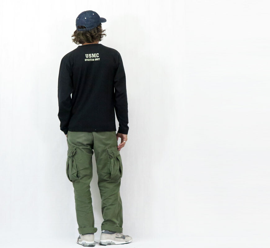 バズリクソンズ BUZZ RICKSON'S 長袖 Tシャツ プリント "VMF-241 SONS OF SATAN" MADE IN USA BR69627