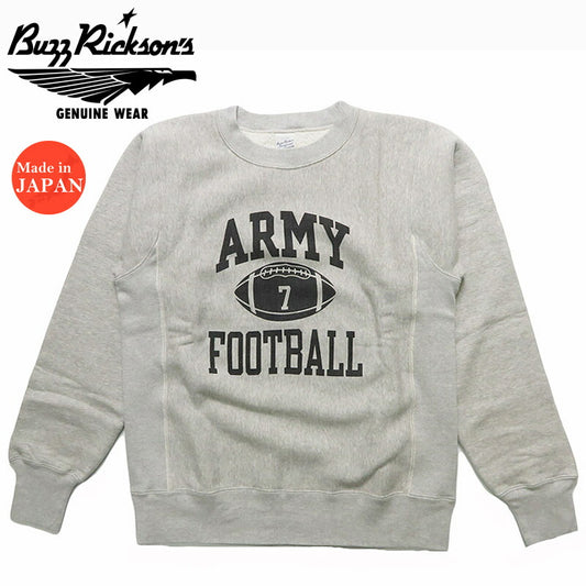 バズリクソンズ BUZZ RICKSON'S 長袖 クルーネック ホリゾンタル・ニッティング スウェット “ARMY FOOTBALL” BR69644【2025年秋冬新作】