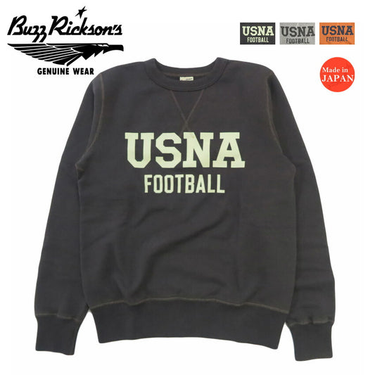 バズリクソンズ BUZZ RICKSON'S セットイン クルーネック スウェット "USNA"ミリタリー長袖 BR69696