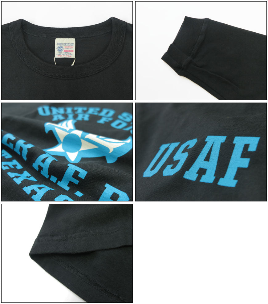 บัซริคสัน BUZZ RICKSON'S เสื้อยืดแขนยาวพิมพ์ลาย "U.S. AIR FORCE" ผลิตในสหรัฐอเมริกา BR69698