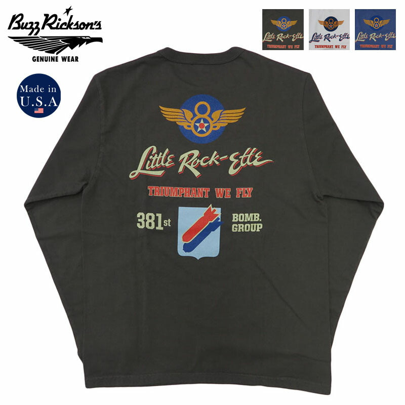 バズリクソンズ BUZZ RICKSON'S 長袖 Tシャツ プリント