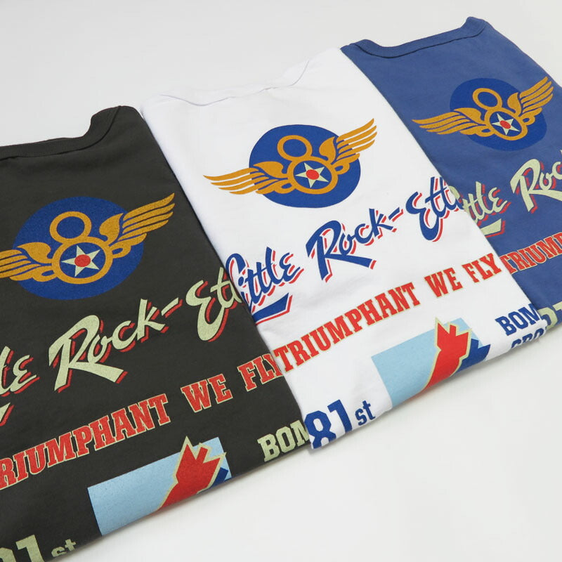 バズリクソンズ BUZZ RICKSON'S 長袖 Tシャツ プリント "381st BOMB.GROUP" MADE IN USA BR69699