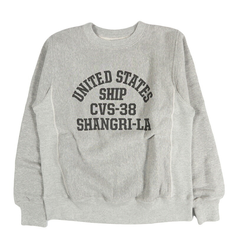 バズリクソンズ BUZZ RICKSON'S ホリゾンタルクルーネック スウェット HORIZONTAL KNITTING SWEAT SHIRT “USS SHANGRI-LA” 長袖 BR69806【2026年秋冬新作】