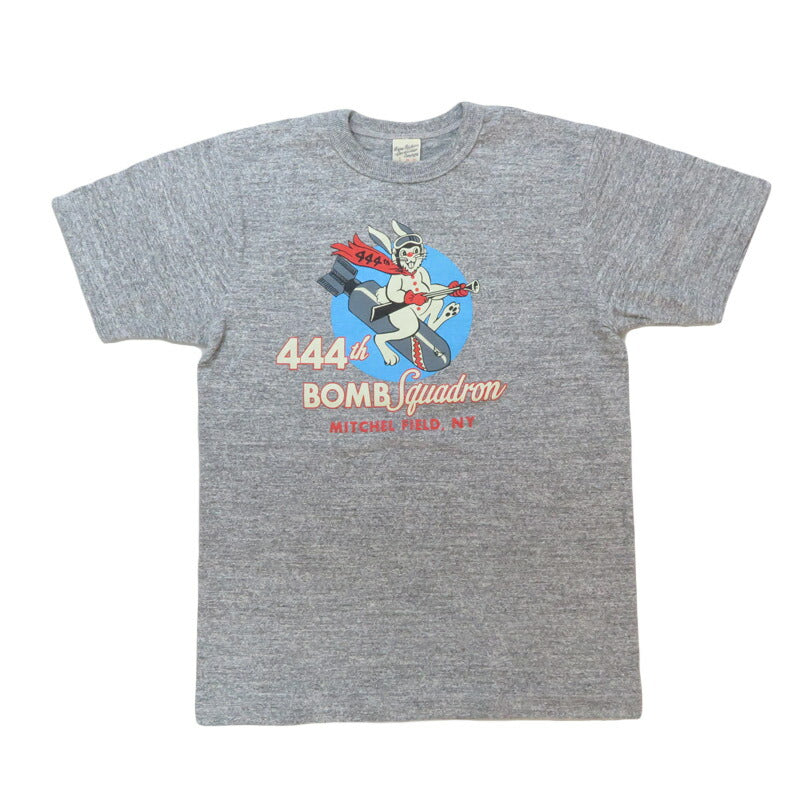 バズリクソンズ BUZZ RICKSON'S スラブヤーン 半袖 Tシャツ プリント "SLUB YARN T-SHIRT 444th BOMB SQ"  BR79560