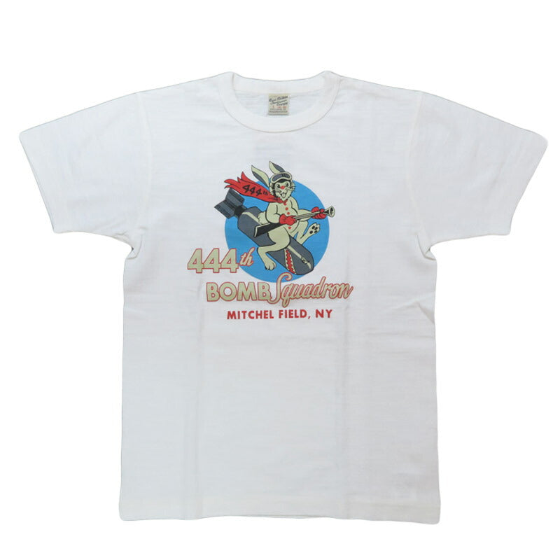 バズリクソンズ BUZZ RICKSON'S スラブヤーン 半袖 Tシャツ プリント "SLUB YARN T-SHIRT 444th BOMB SQ"  BR79560