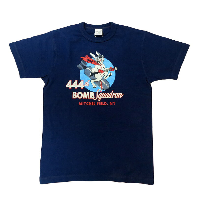 バズリクソンズ BUZZ RICKSON'S スラブヤーン 半袖 Tシャツ プリント "SLUB YARN T-SHIRT 444th BOMB SQ"  BR79560