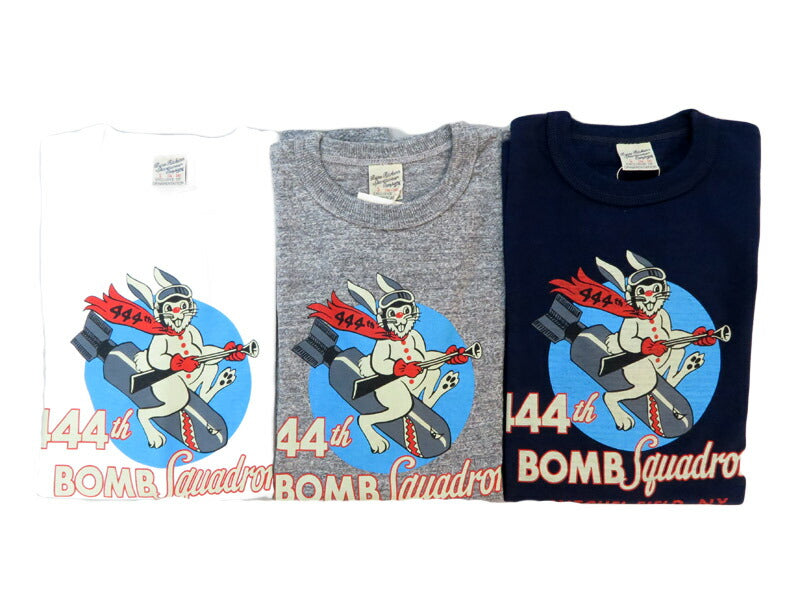 バズリクソンズ BUZZ RICKSON'S スラブヤーン 半袖 Tシャツ プリント "SLUB YARN T-SHIRT 444th BOMB SQ"  BR79560